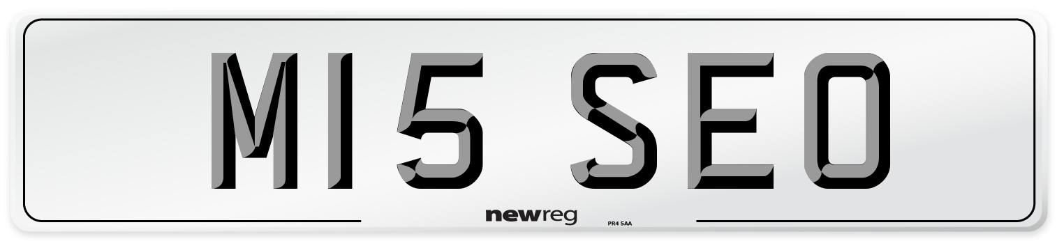 M15 SEO Number Plate from New Reg